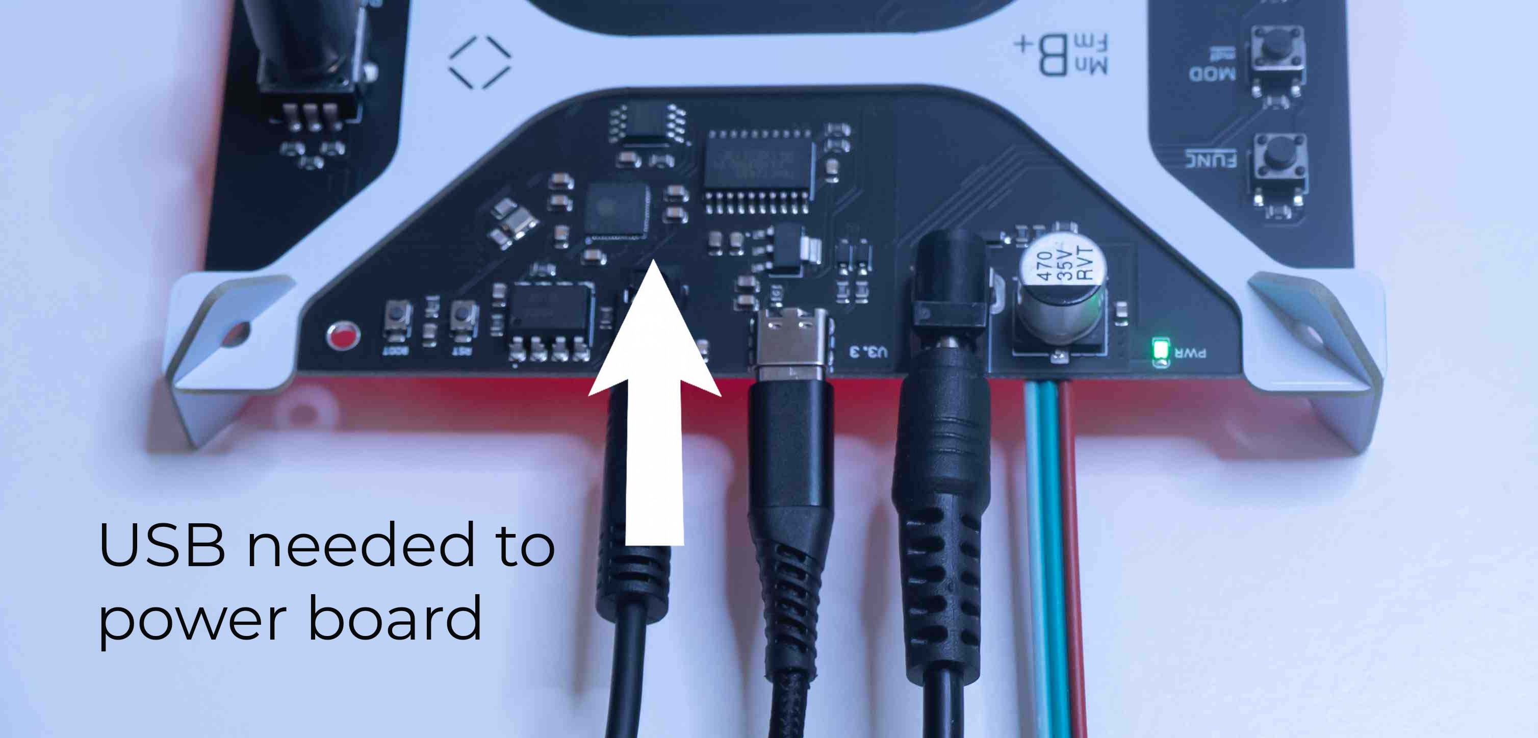 USB power connection.